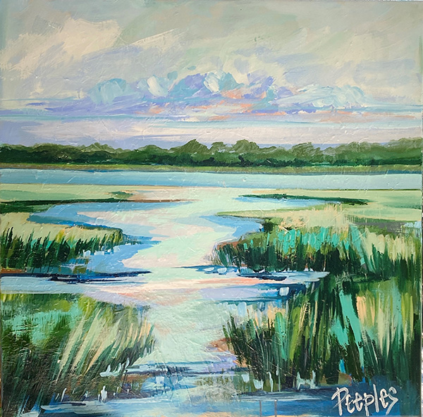 Abstract Marsh Original Art Acrylic on Canvas Painting